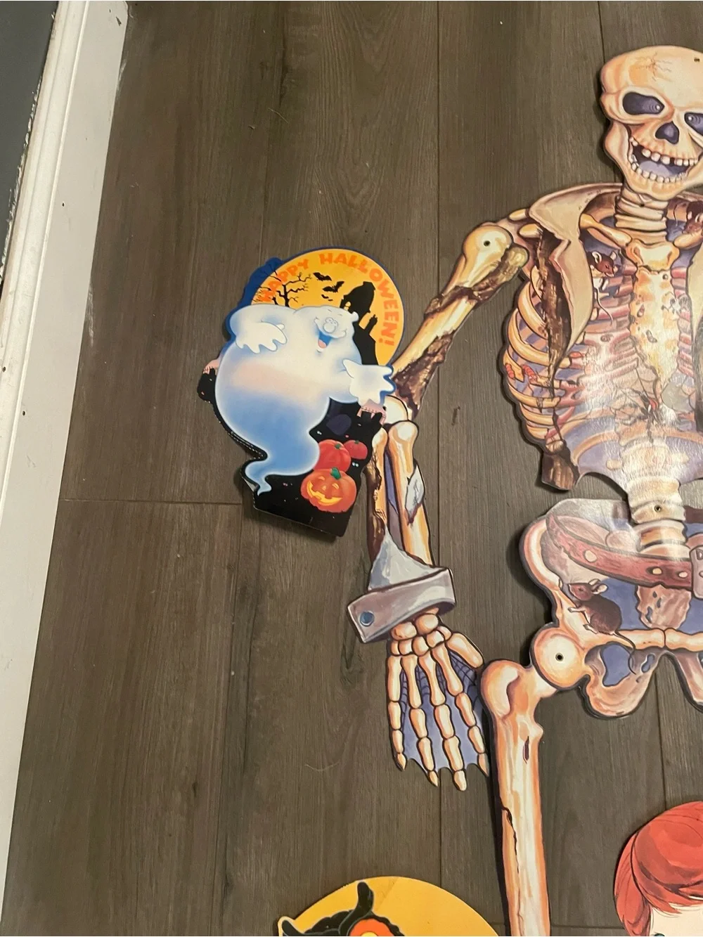Vintage Halloween Wall Decor Skull Ghosts Pumpkins Easter Bundle Lot